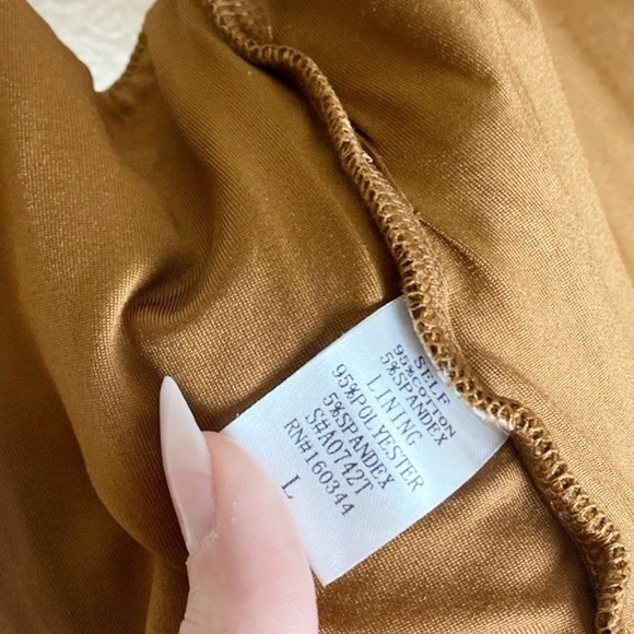 3 for $10 🛍️ BEIGE BOTANY Corset Crop Top Square Structured Brown Zipper Back - Picture 6 of 7